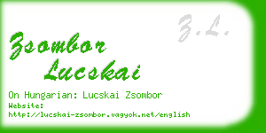 zsombor lucskai business card